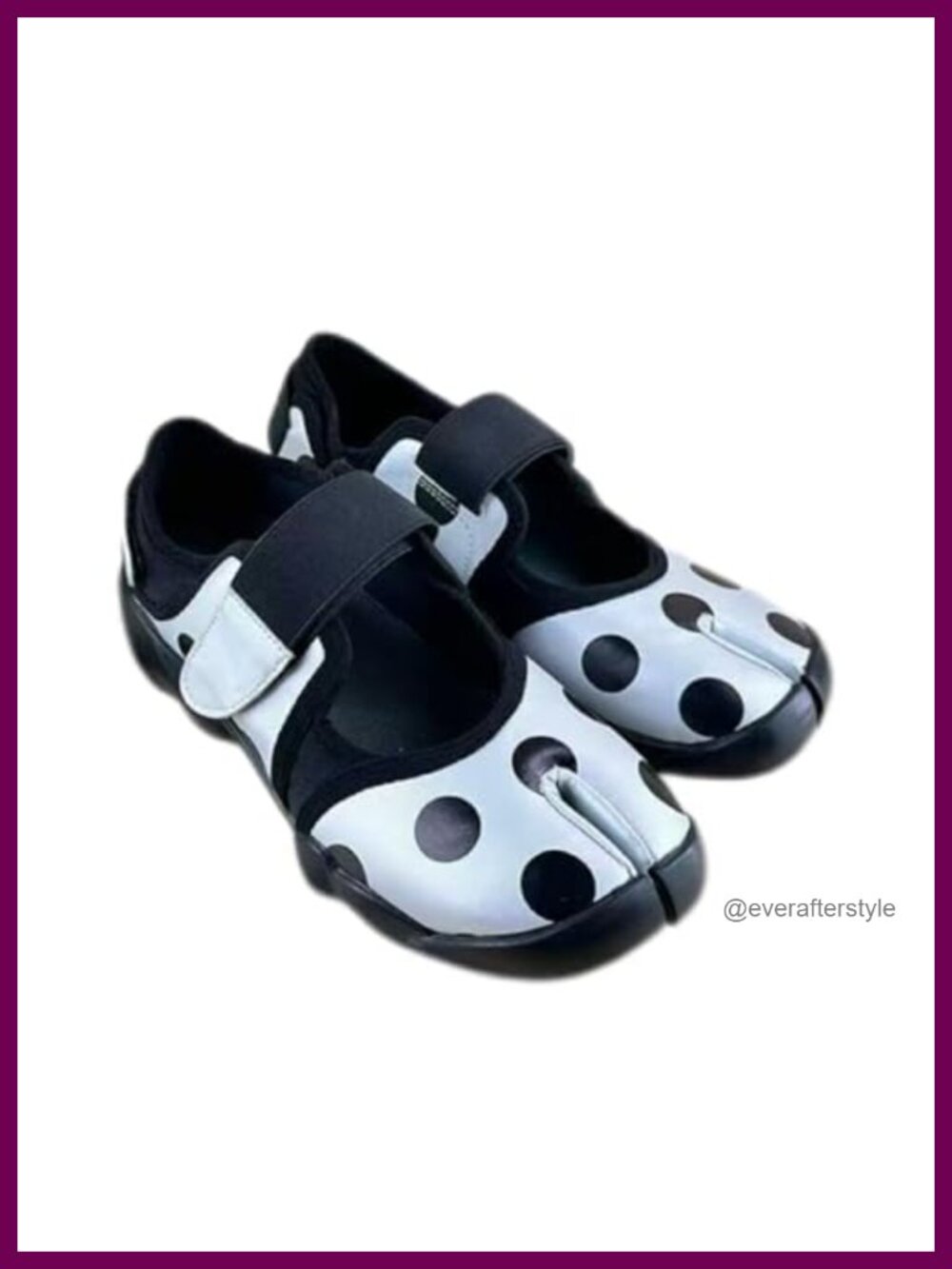 Tabi Mary Jane Platform Sneakers Split Toe Hook & Loop Women's Comfort Walking